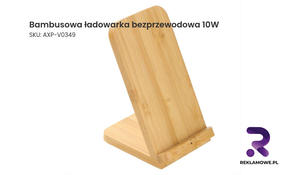 Ekologiczna bambusowa ładowarka bezprzewodowa o mocy 10W