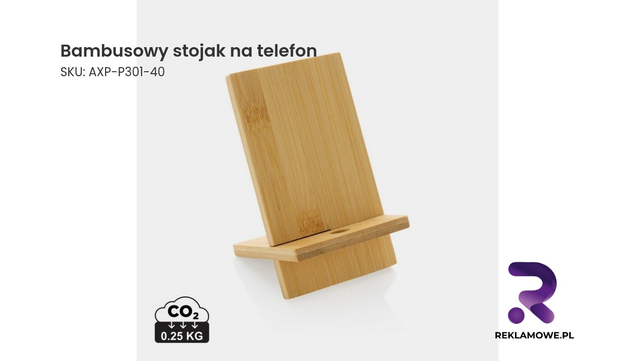 Bambusowy stojak na telefon Bambusowy stojak na telefon ekologiczny i praktyczny