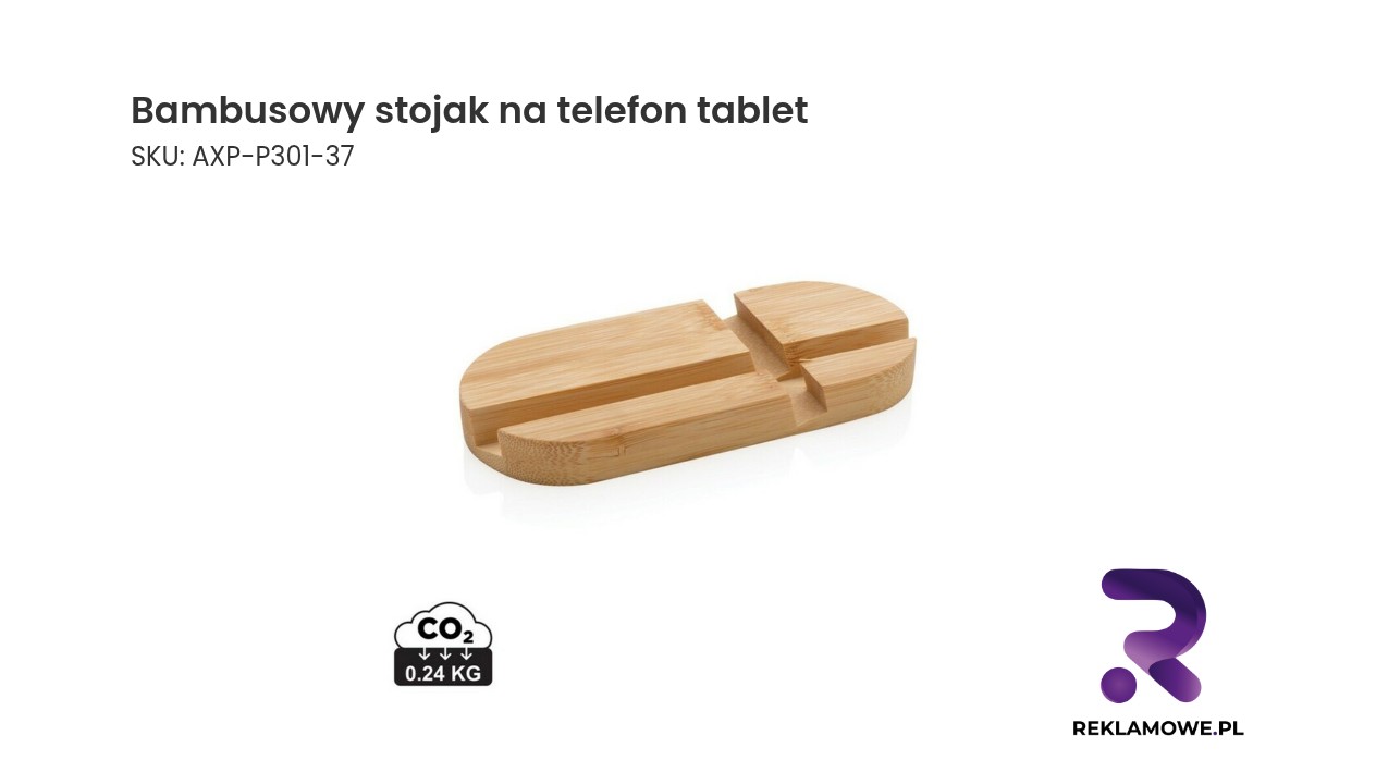 Ekologiczny bambusowy stojak na telefon lub tablet