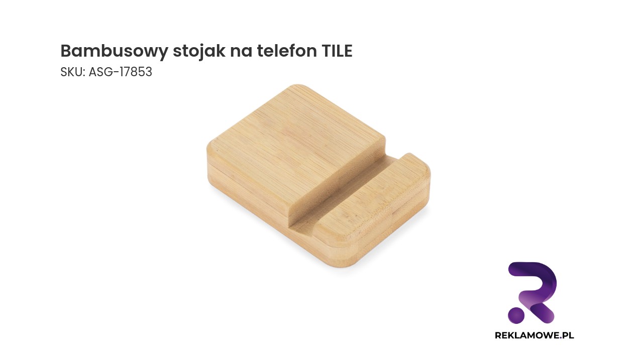 Bambusowy stojak na telefon TILE Bambusowy stojak na telefon TILE – ekologiczna podstawka na smartfon
