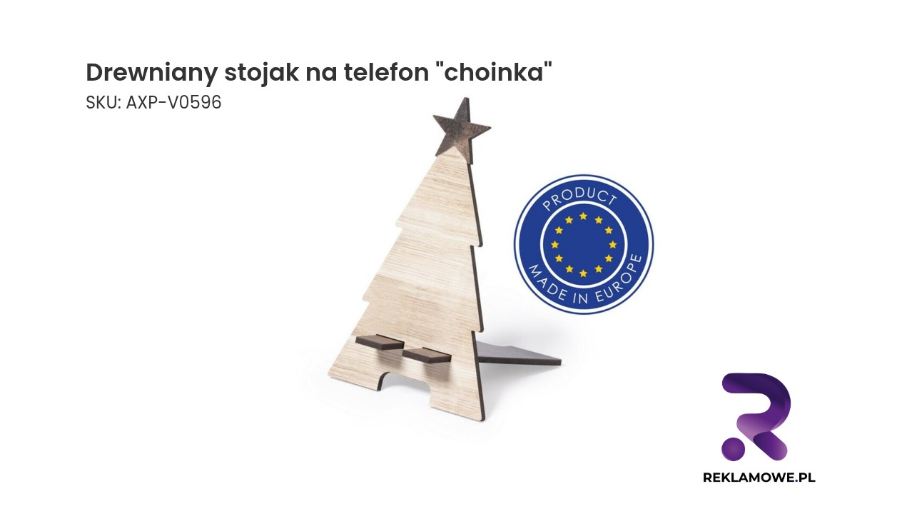 Drewniany stojak na telefon