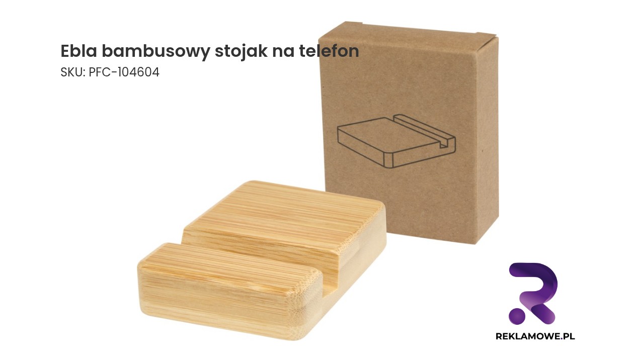 Ebla bambusowy stojak na telefon Ebla bambusowy stojak na telefon – ekologiczna podstawka na smartfon