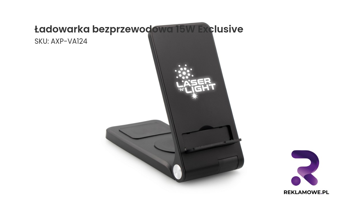 Ładowarka bezprzewodowa 15W Exclusive Collection, 3 w 1, stojak na telefon | Zita Ładowarka bezprzewodowa 15W Exclusive – elegancka szybka ładowarka indukcyjna
