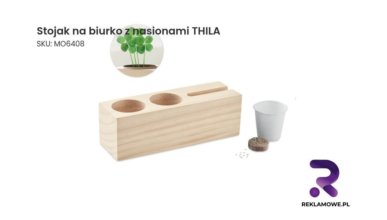 Stojak na biurko z nasionami THILA dla organizacji przestrzeni roboczej