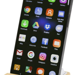 Algol stojak na telefon i zabawka sensoryczna z tworzyw sztucznych pochodzących z recylingu z elementami bambusowymi 12446671