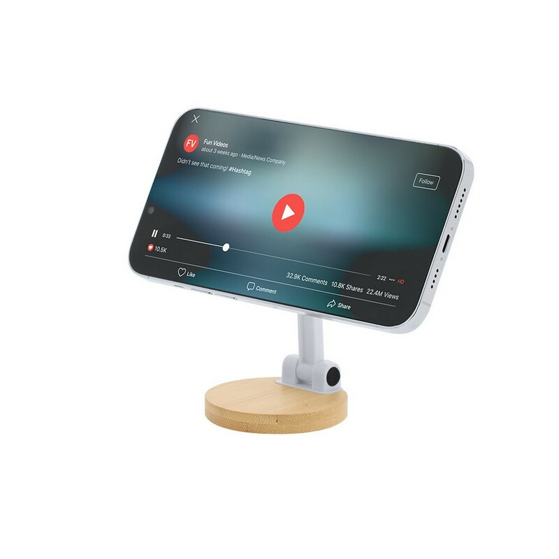 Stojak reklamowy bambusowy magnetyczny stojak na telefon VA624-02_AAA03 Bambusowy magnetyczny stojak na telefon VA624-02_AAA03
