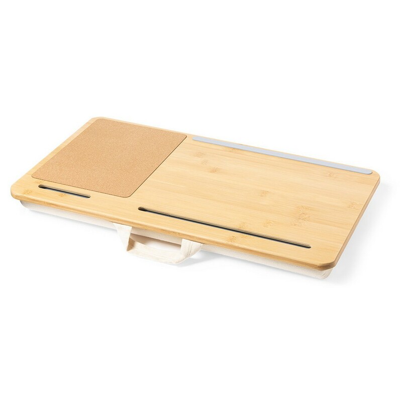 Stojak reklamowy bambusowy organizer na biurko, stojak na laptopa, stojak na telefon, korkowa podkładka pod mysz V0271-00_AAA03 Bambusowy organizer na biurko, stojak na laptopa, stojak na telefon, korkowa podkładka pod mysz V0271-00_AAA03