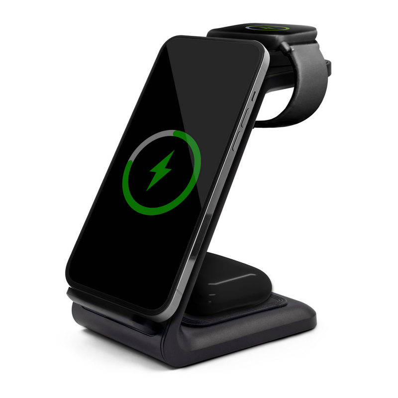 Stojak reklamowy ładowarka bezprzewodowa 15w, 3 w 1, stojak na telefon | todd V1380-03_AAA03 Ładowarka bezprzewodowa 15W, 3 w 1, stojak na telefon | Todd V1380-03_AAA03