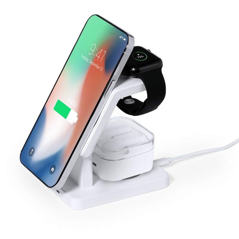 Stojak reklamowy magnetyczna ładowarka bezprzewodowa 15w, 3 w 1, stojak na telefon V1351-02_AAA02 Magnetyczna ładowarka bezprzewodowa 15W, 3 w 1, stojak na telefon V1351-02_AAA02