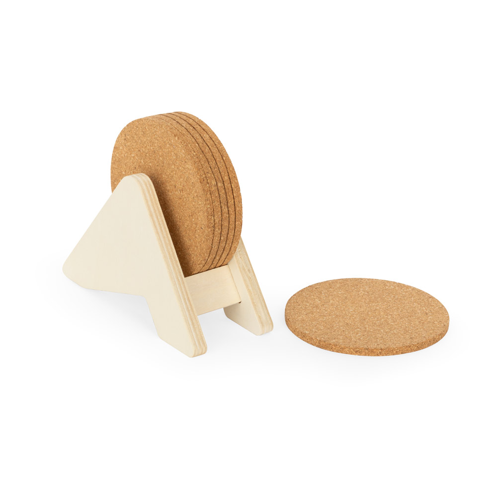 Stojak reklamowy plycork. stojak ze sklejki z 6 korkowymi podstawkami 94368_160-a PLYCORK. Stojak ze sklejki z 6 korkowymi podstawkami 94368_160-a