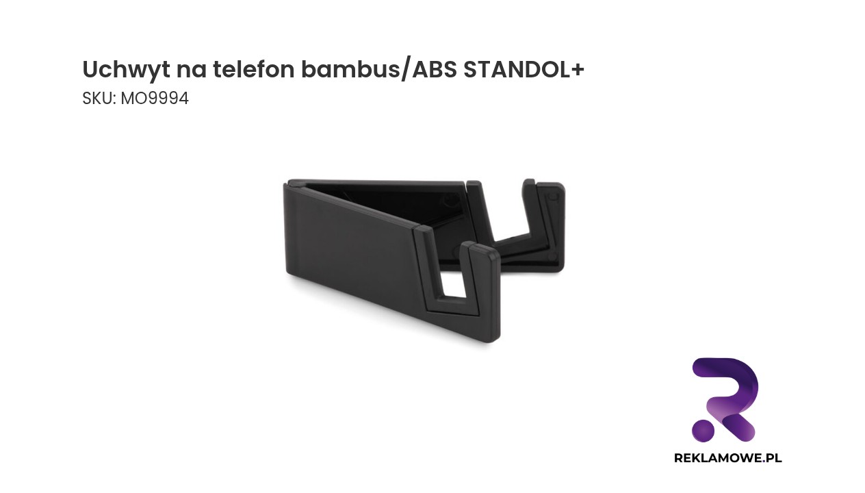 Ekologiczny uchwyt na telefon z bambusa i ABS model STANDOL+
